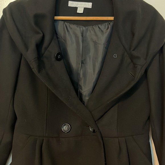 New York and Company Size Small Black Coat - Picture 4 of 13